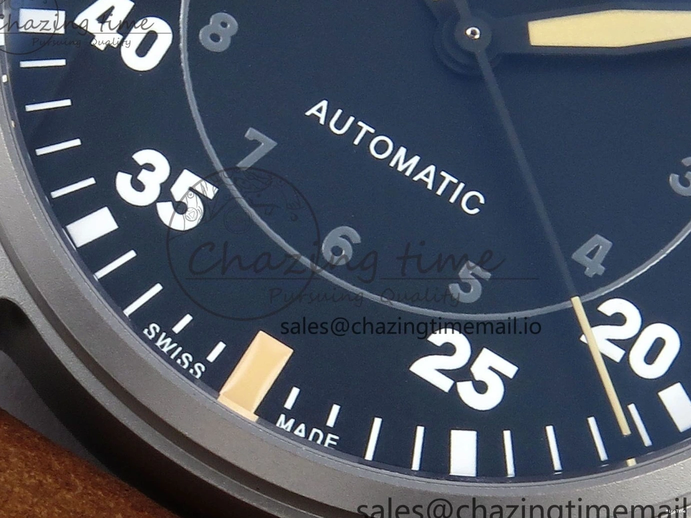 MIROTIME 0415 Big Pilot IW329701 M+F 1:1 Best Edition Black Dial on Brown Leather Strap MY RelaxedFit 7005